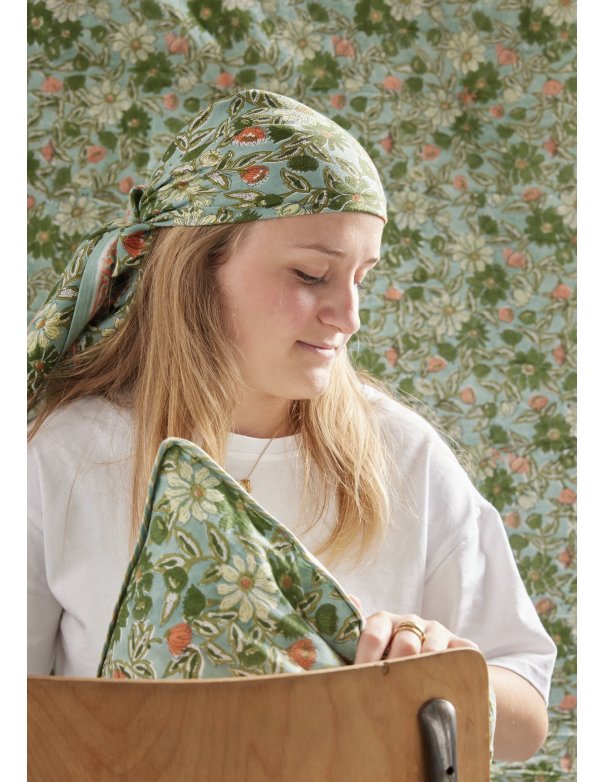 Foulard Indien Meera Blue Green -...