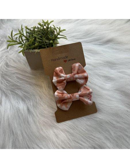 Lot de 2 barrettes à cheveux fleur saumon Lot de 2 barrettes à cheveux fleur saumon