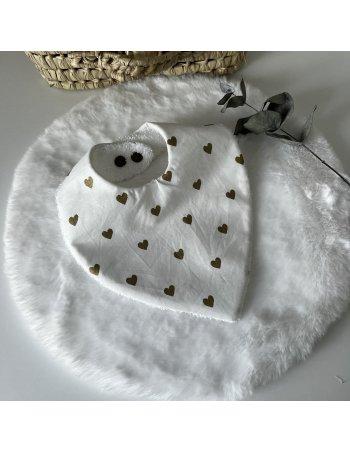 Bavoir bandana coeur gold 2