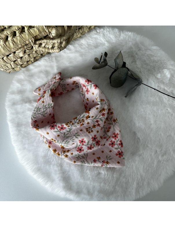 Foulard / chèche gaze de coton floral