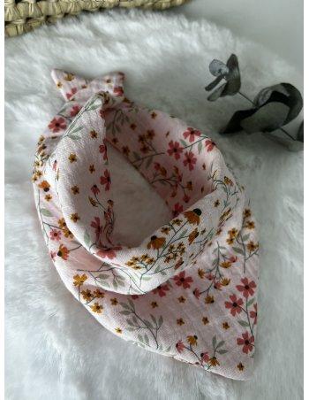 Foulard / chèche gaze de coton floral 2