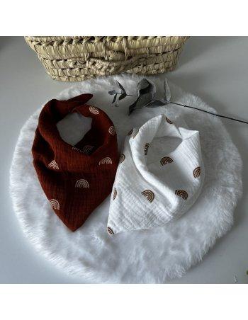 Foulard / chèche gaze de coton arc en ciel