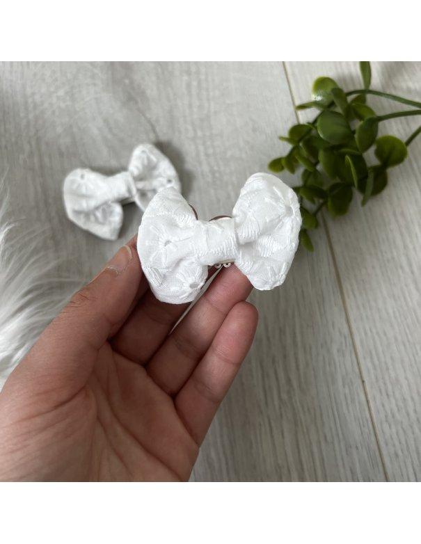 Barrettes cheveux antiglisse - broderie anglaise Barrettes cheveux antiglisse - broderie anglaise