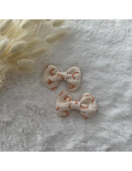 Lot de 2 barrettes double gaze arc-en-ciel Lot de 2 barrettes double gaze arc-en-ciel