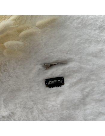 Lot de 2 barrettes double gaze arc-en-ciel 2