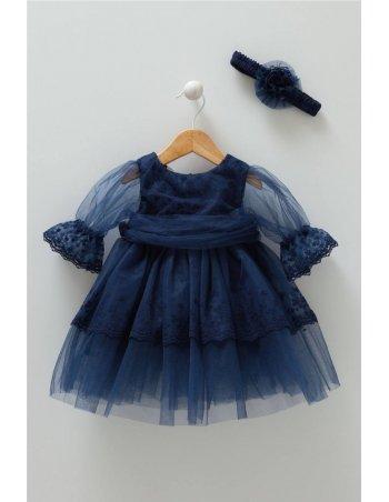 Robe cérémonie MINA et son bandeau assorti 2