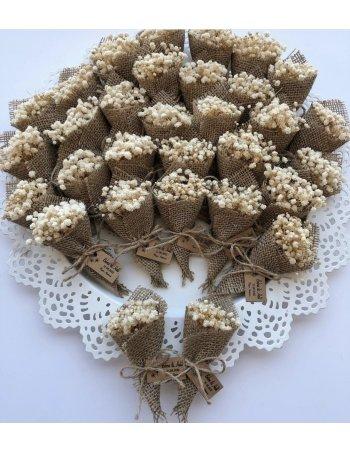 Mini bouquet de jute