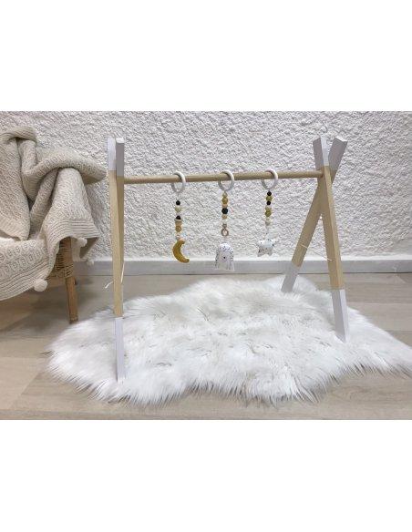 Portique d'éveil moutarde ours