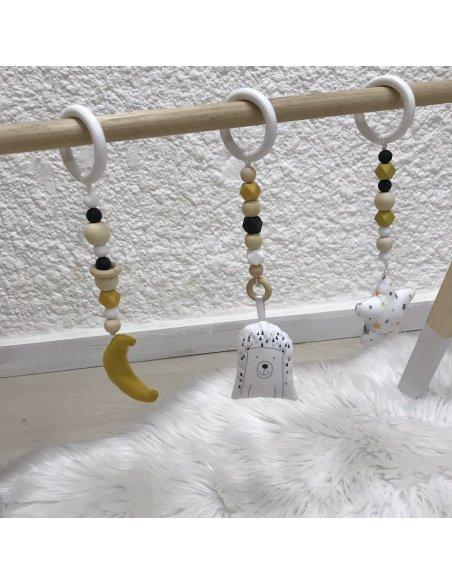 Portique d'éveil moutarde ours