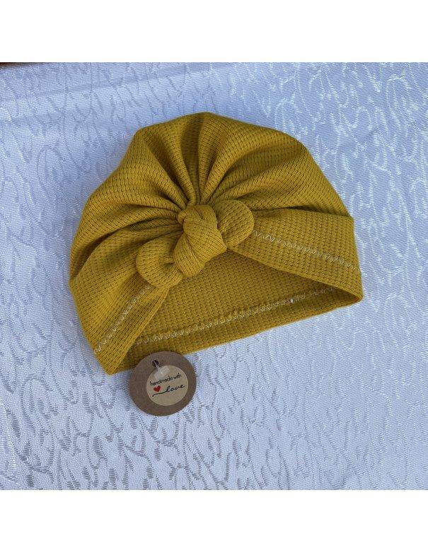 Turban Lilly gauffré moutarde
