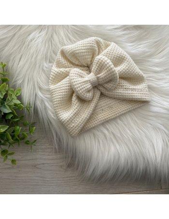 Turban maille lurex gaufrée 2