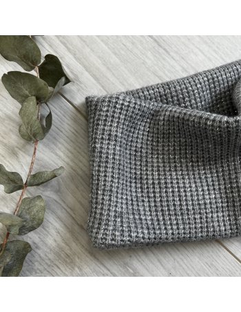 Snood en maille lurex gris 2