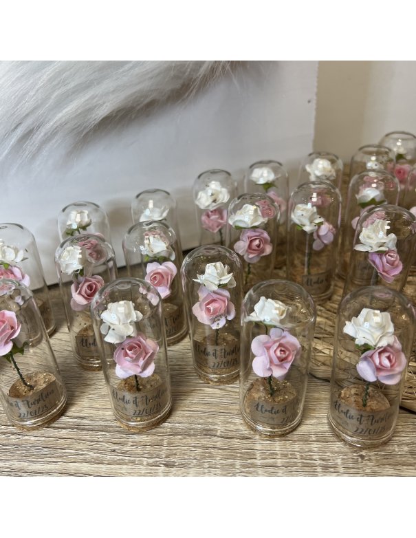 Fiole de rose paillette