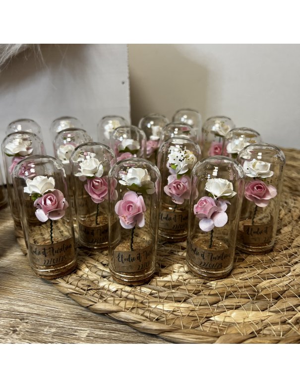 Fiole de rose paillette