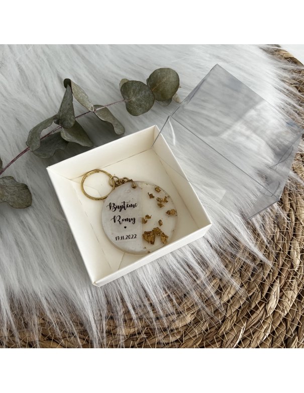 Porte clé personnalisé en résine - Gold