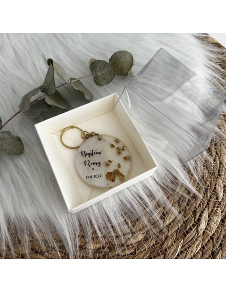 Porte clé personnalisé en résine - Gold