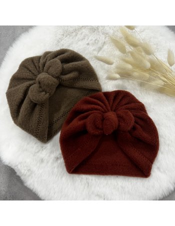 Bonnet turban doudou polaire
