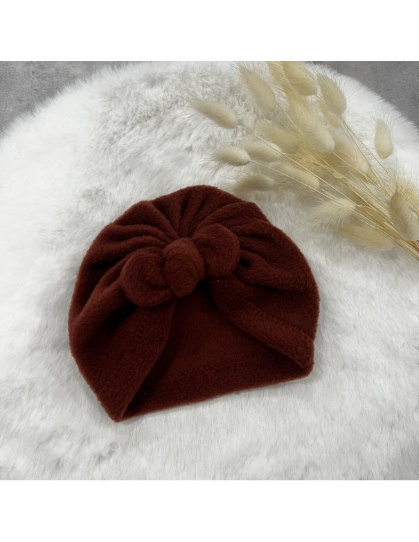 Bonnet turban doudou polaire
