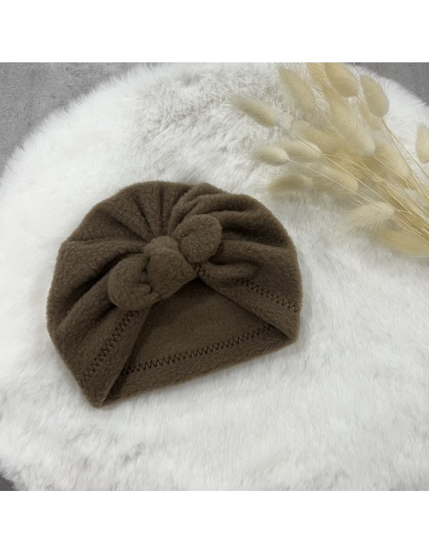Bonnet turban doudou polaire