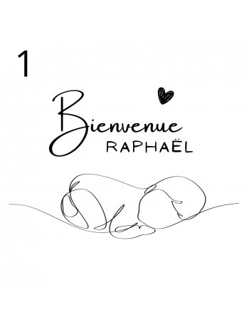 Carte Bienvenue bébé personnalisée 2