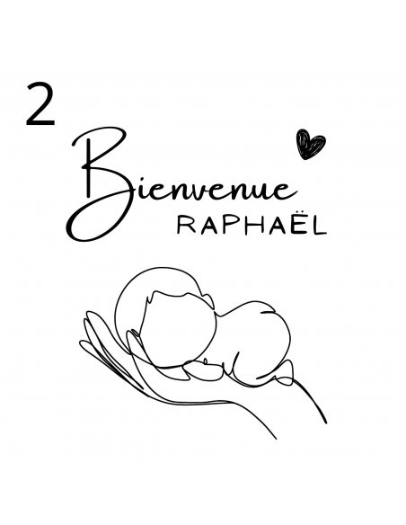 Carte Bienvenue bébé personnalisée Carte Bienvenue bébé personnalisée