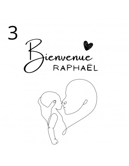 Carte Bienvenue bébé personnalisée Carte Bienvenue bébé personnalisée
