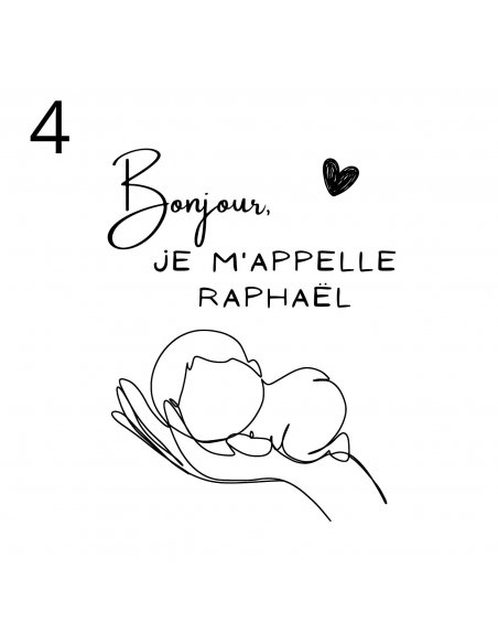 Carte Bienvenue bébé personnalisée Carte Bienvenue bébé personnalisée