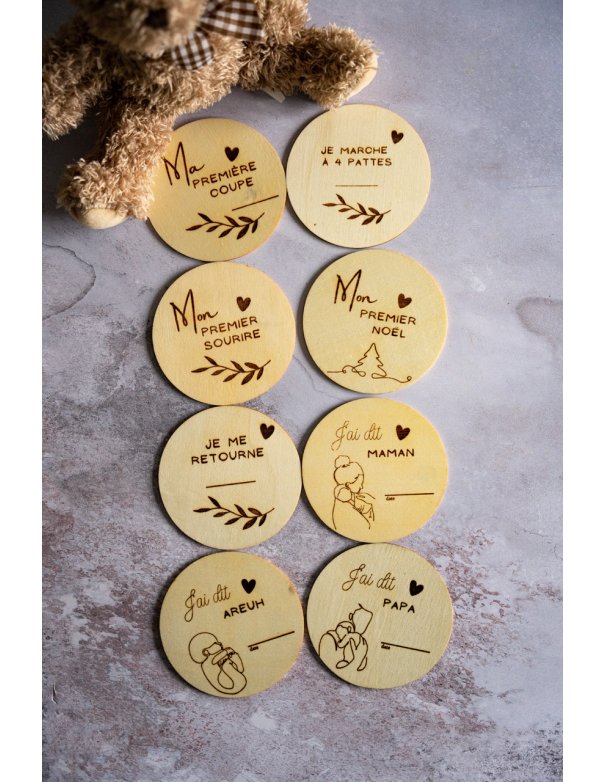 Kit cartes "Mes premières fois" bois