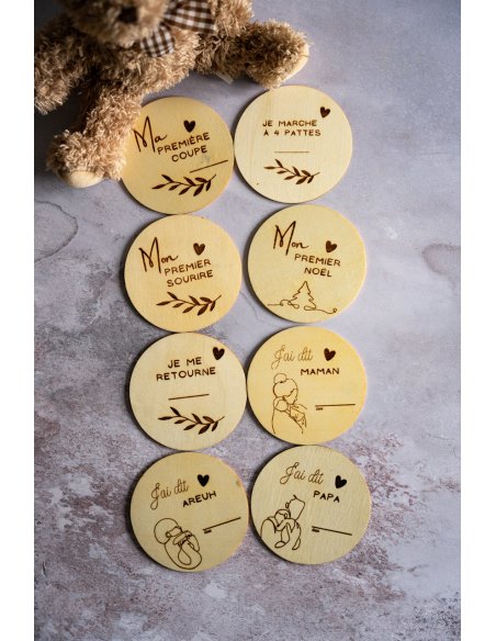 Kit cartes "Mes premières fois" bois