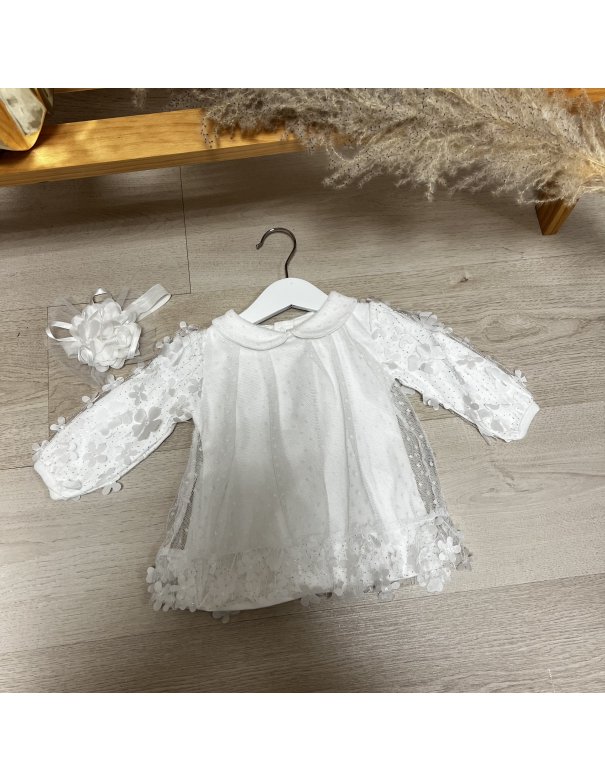 Robe flower et bandeau assorti