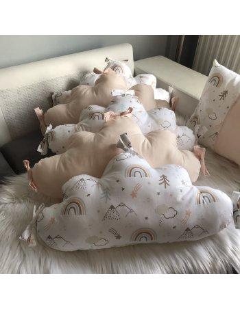 Tour de lit nuage arc-en-ciel 2