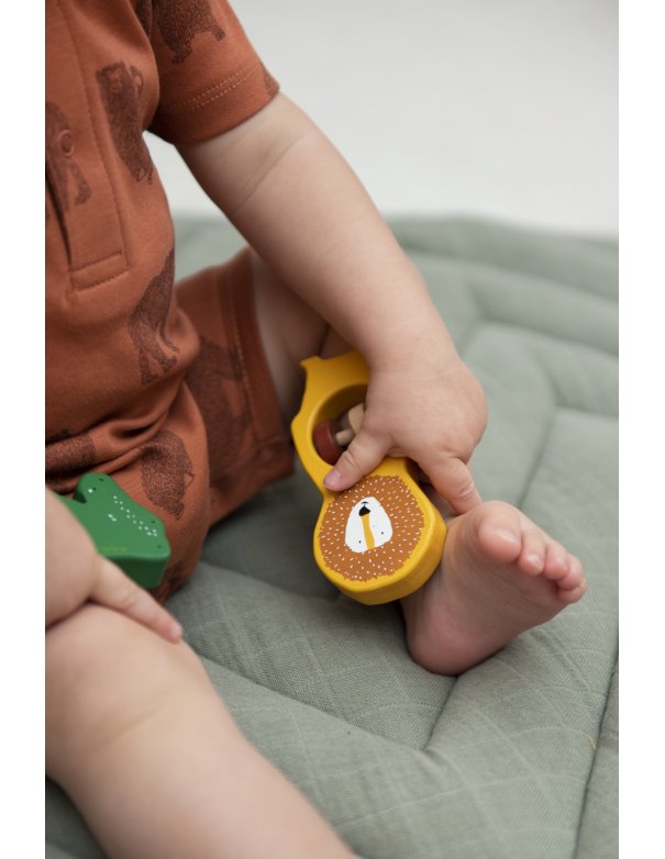 Hochet en bois Mr Lion