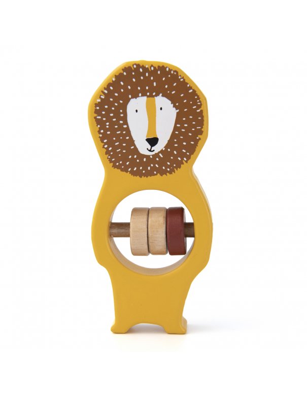 Hochet en bois Mr Lion