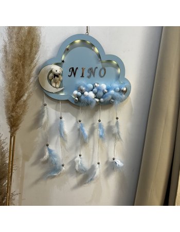 Veilleuse personnalisée nuage bleu 2