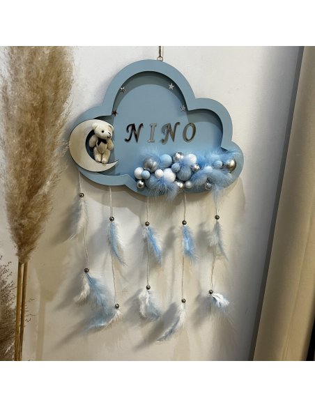 Veilleuse personnalisée nuage bleu
