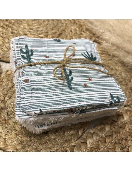 Lot de 6 lingettes lavables 100% coton Lot de 6 lingettes lavables 100% coton