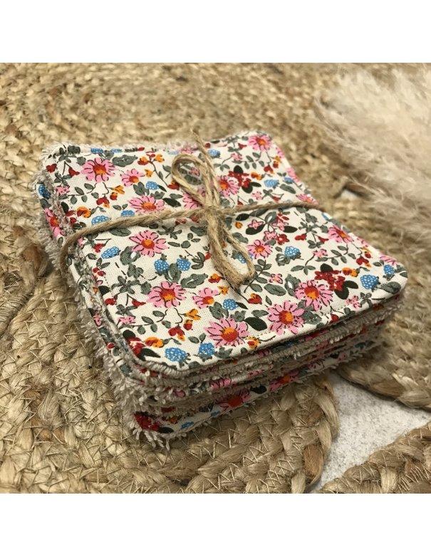 Lot de 6 lingettes lavables 100% coton Lot de 6 lingettes lavables 100% coton