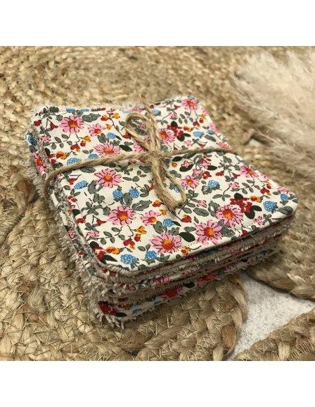 Lot de 6 lingettes lavables 100% coton Lot de 6 lingettes lavables 100% coton