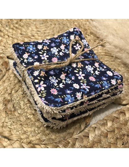 Lot de 6 lingettes lavables 100% coton Lot de 6 lingettes lavables 100% coton