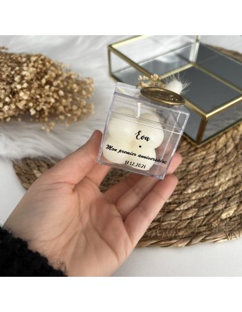 Bougie bubble en boîte personnalisée 2