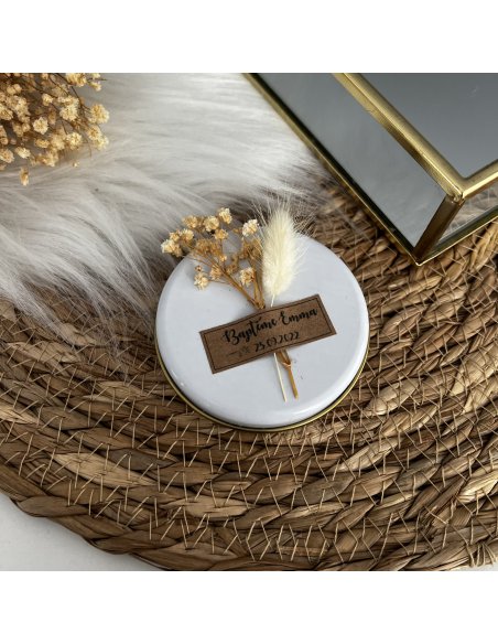 Bougie coulée en boîte métallique personnalisée