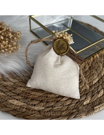 Pochon de lavande en jute personnalisé 2