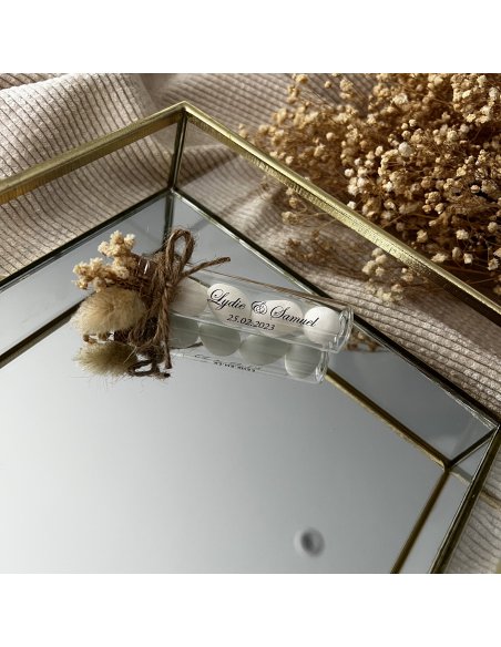 Fiole de dragées personnalisée