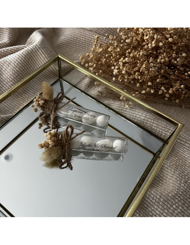 Fiole de dragées personnalisée