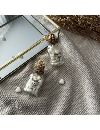 Contenant en verre mini bouteille de dragées 2