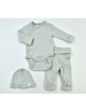 Ensemble 3 pièces côtelé coton 2