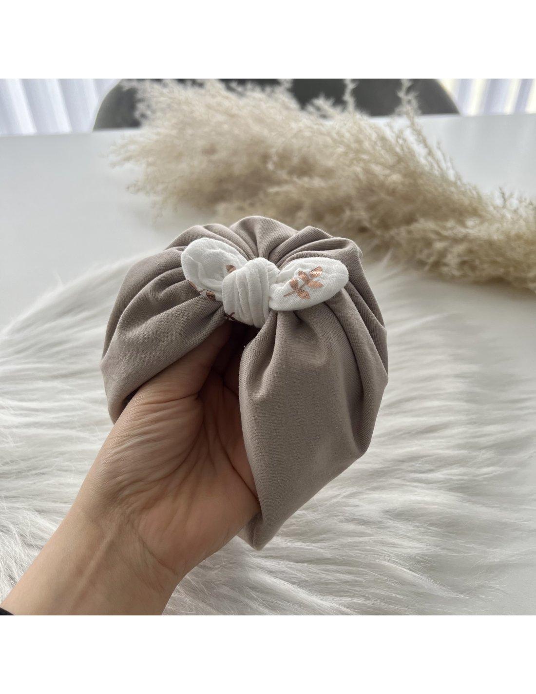 Bonnet Turban Bébé à Noeud en jersey – modèle Newen – Héros de ses