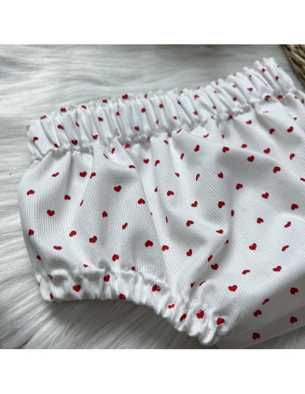 Bloomer côtelé petit coeur rouge