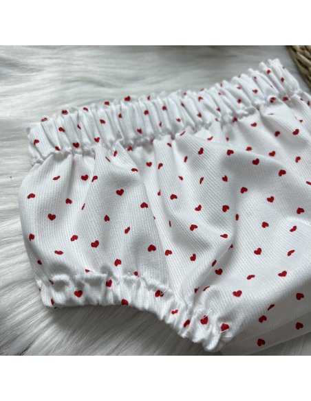 Bloomer côtelé petit coeur rouge