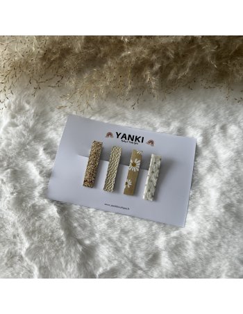 Pinces à cheveux marguerite gold